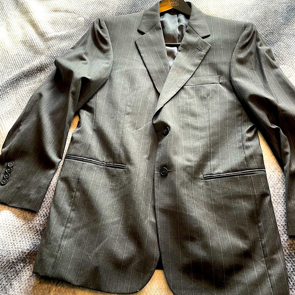 Joseph A. Banks 2-Piece Gray Pinstripe Suit